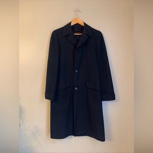 Vintage Marbury Men’s Wool Checked Overcoat Top Coat 42”Chest Mad Men